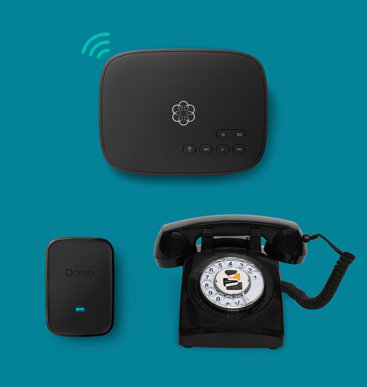 Ooma Telo Air + Linx + Rotary Phone Bundle